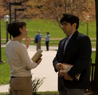 Photo of students talking