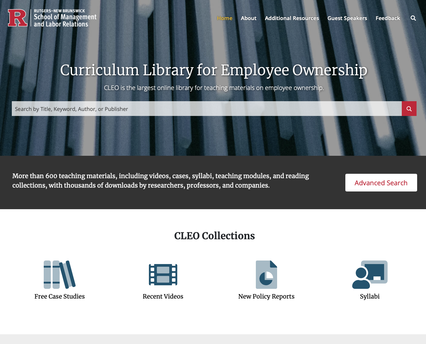 Image of CLEO homepage