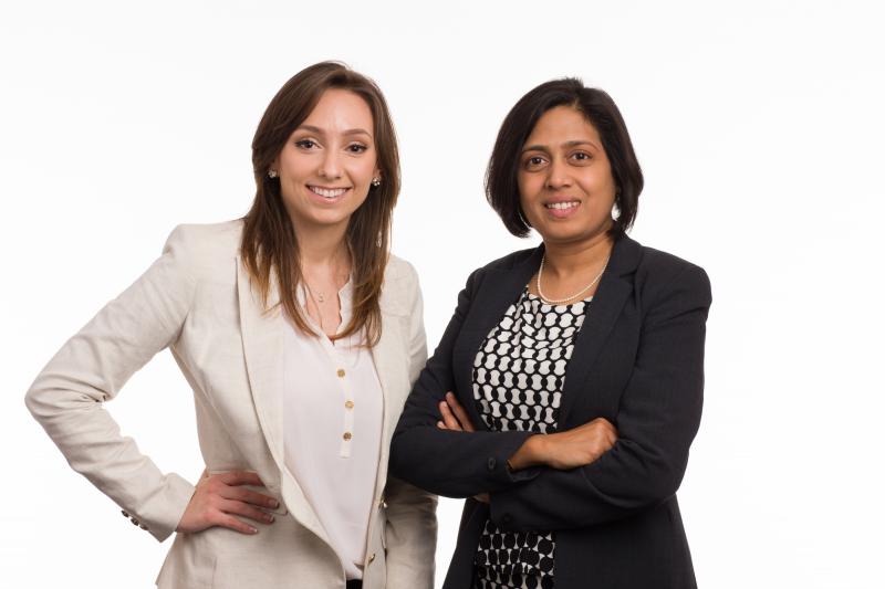 Photo of Susan Lasher and Akhila Naik