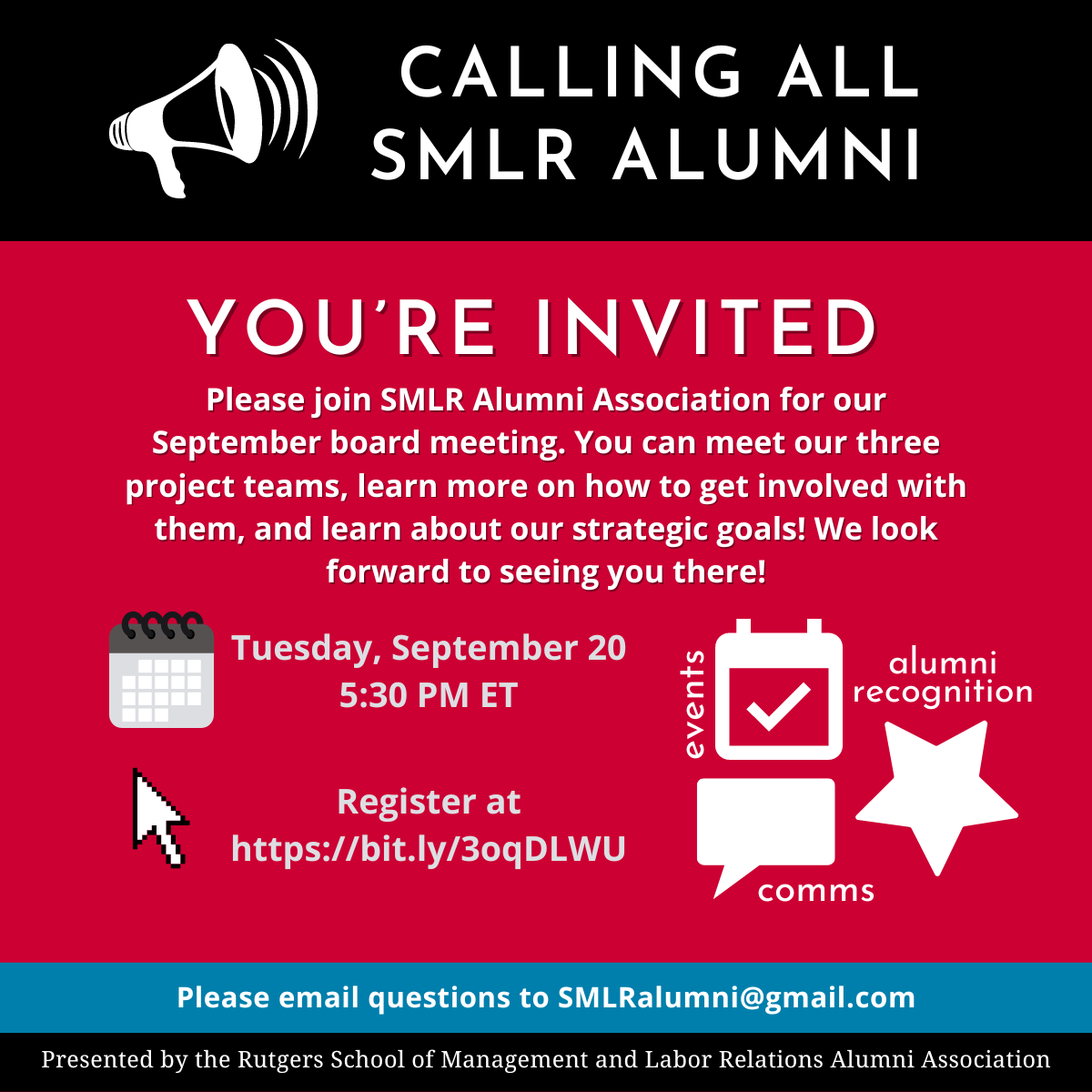 Image of SMLR Alumni Association September 2022 Board Meeting