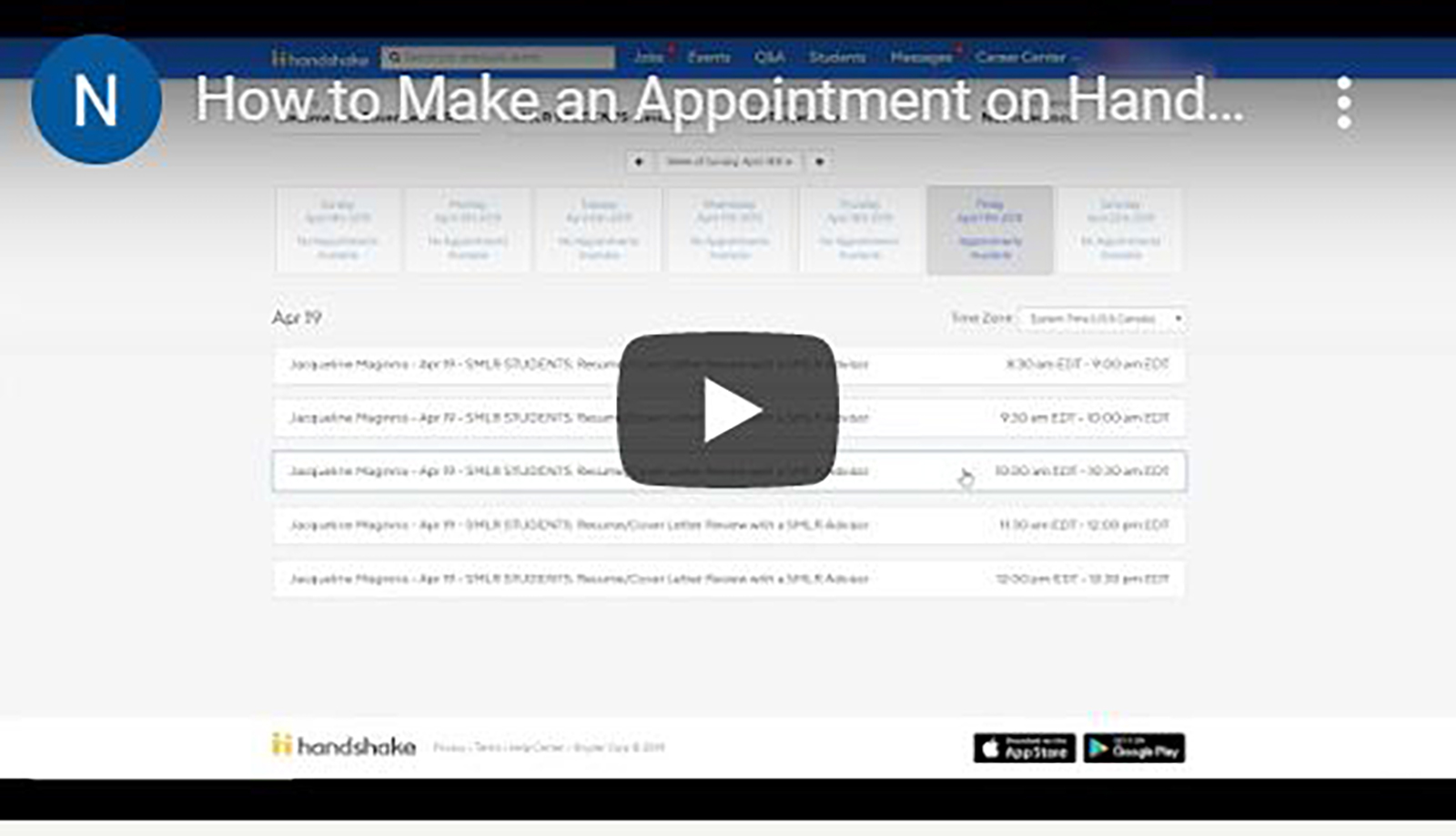 How to Make an Appointment on Handshake