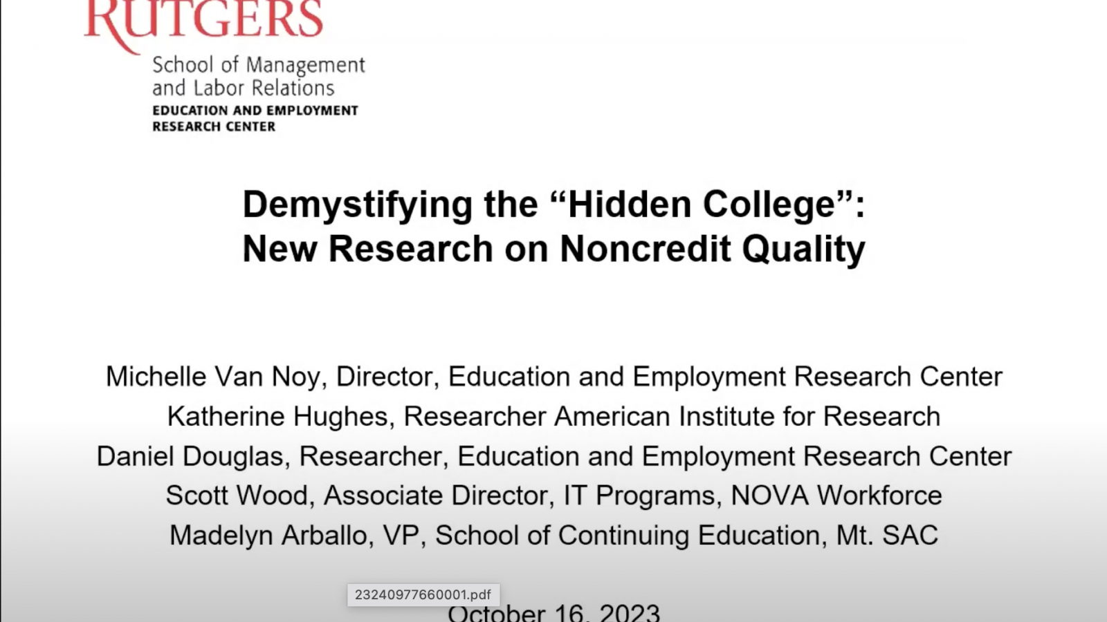 LMI Webinar Invite https://go.rutgers.edu/LMIwebinar