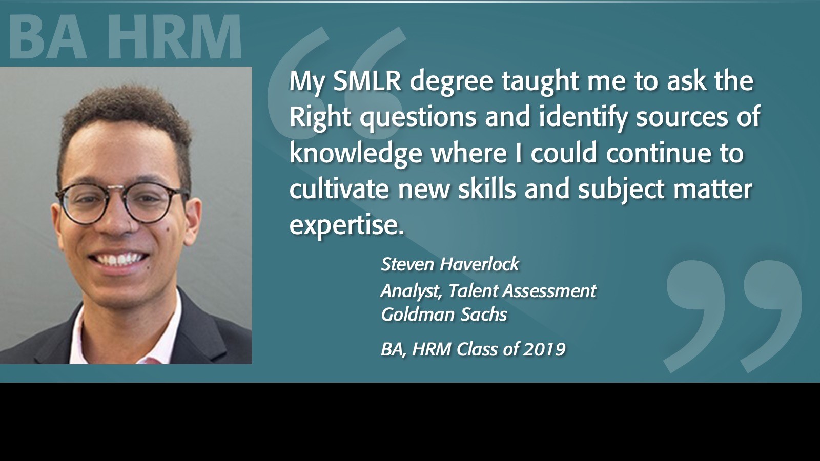 BA HRM Alumni Spotlight - Steven Haverlock