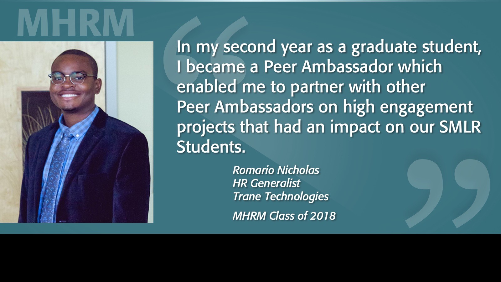 Image of Romario Nicholas MHRM Testimonial