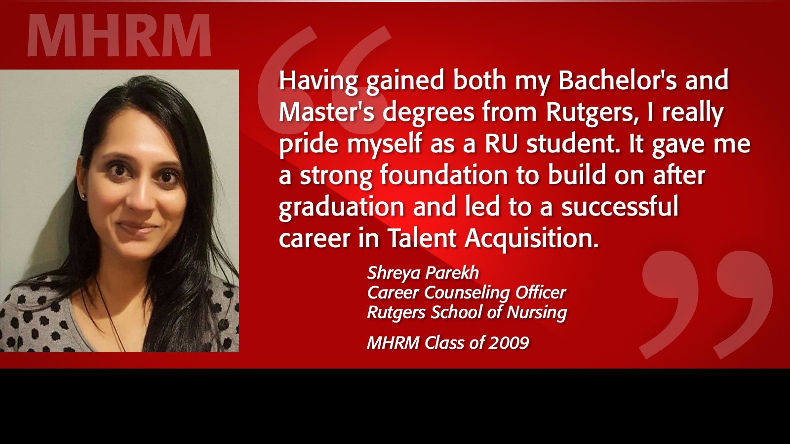 Image of Shreya Parekh MHRM Testimonial