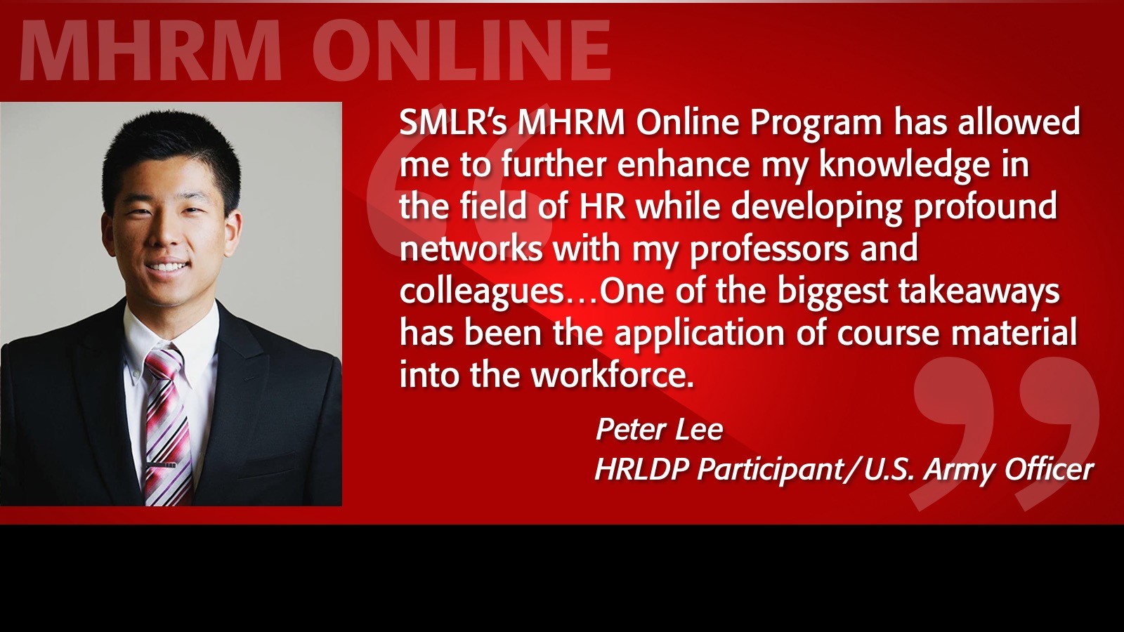 Image of Peter Lee Testimonial MHRM Online