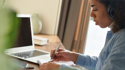 photo of online master's student