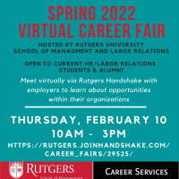 Image of Spring 2022 Virtual Career Fair Flyer