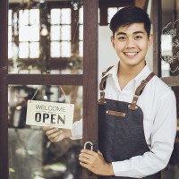 image of a shop owner