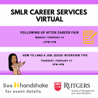 Image of Career Services Webinar Flyer 2.17.21