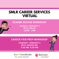 Image of Career Services Webinar Flyer - Resume Review Workshop