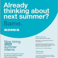 Image of Kohl's Internship Info Session on 9/14/21
