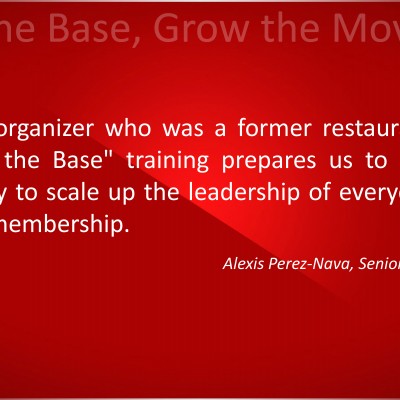 Quote from Alexis Perez-Nava, Senior Organizer, KIWA