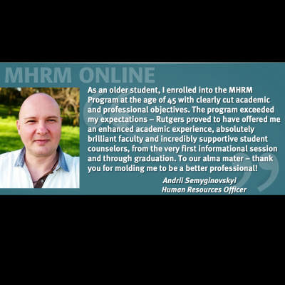 Image of Andrii Semyginovskyi testimonial for Online MHRM