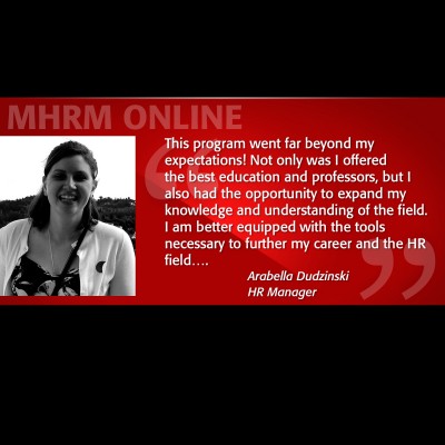 Image of Arabella Dudzinski Testimonial MHRM Online Program