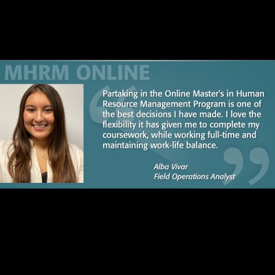 Image of Alba Vivar Testimonial MHRM Online Program