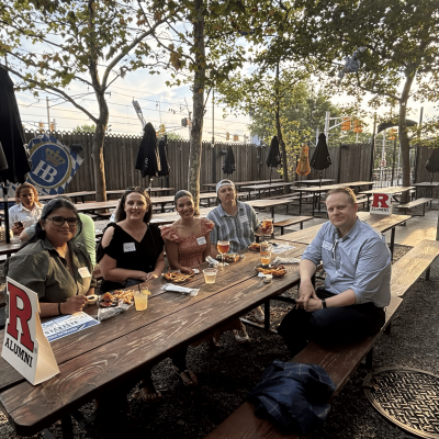 Image of SMLR Alumni socializing at Happy Hour event