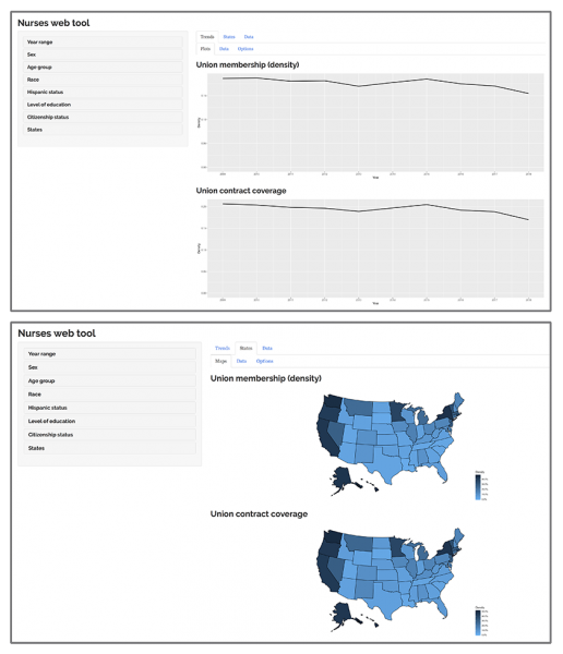 Nurses Web Tool screenshots